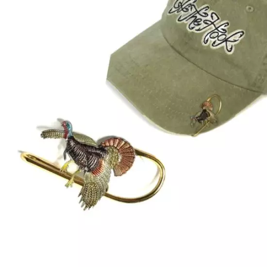 Turkey Hookit© Turkey Hat Pin - Turkey Hat Hook - Turkey Brim Clip 