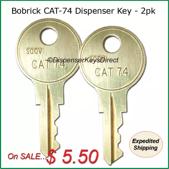  Bobrick CAT-74 Dispenser Key #330-43 -(2/pk.)