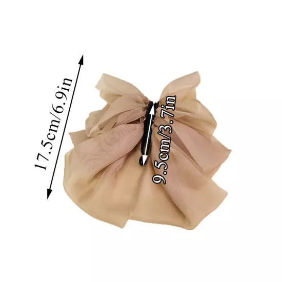 Multi-layer Bowknot Hair Clip Satin Barrette Hairpin Ponytail Hair Accessories ✔