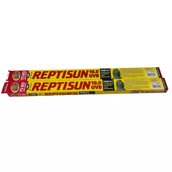 Zoo Med ReptiSun T5 HO High Output 10.0 UVB Fluorescent Light Bulb New Lot of 2