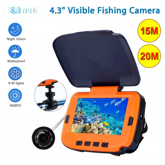 15M/20M Fish Finder Underwater Ice Fishing Camera Monitor Night Vision Camera