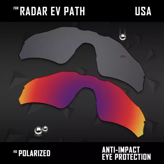 Anti Scratch Polarized Replacement Lenses for-Oakley Radar EV Path OO9208 Opt