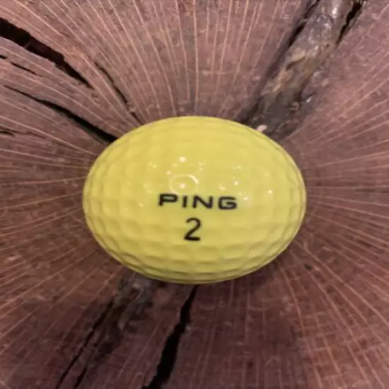 VINTAGE PINK AND TEAL PING EYE 2 GOLF BALL