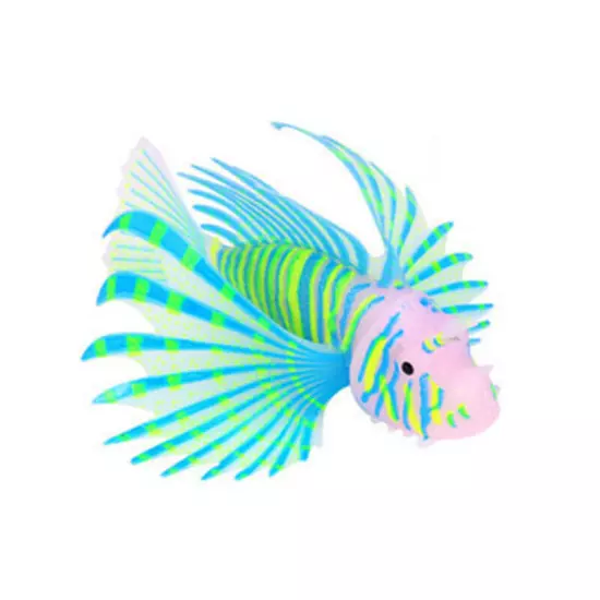 ⭐Artificial Glowing Lion Fish Luminous Fake Fish Aquarium Floating Glow In Da〕 □