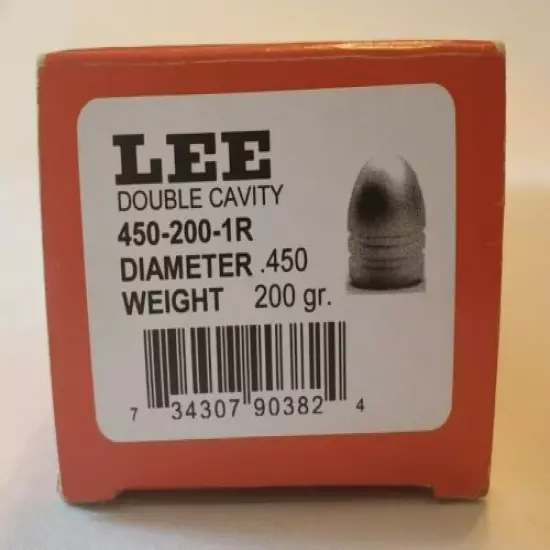 Lee 90382 2-Cavity bullet Mold .45 Cal Mold 200 Grains Round Nose *Ships Fast!*