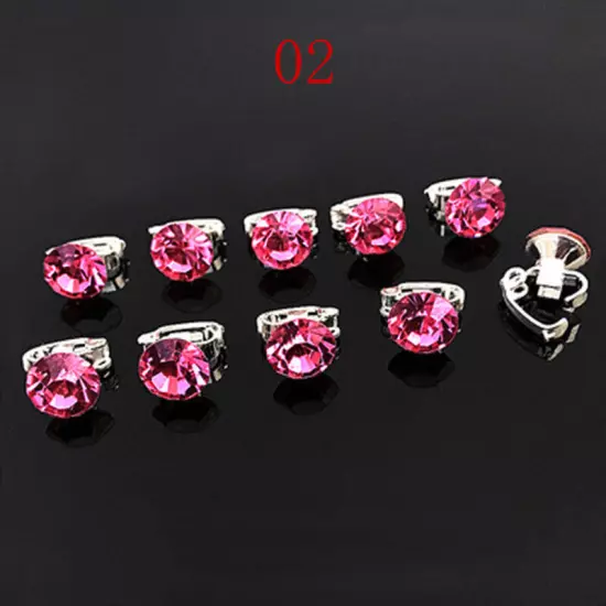 10PC Mini Claw Clamp Sweet Girls Hair Clip Metal Rhinestone Crystal Flower WOMEN