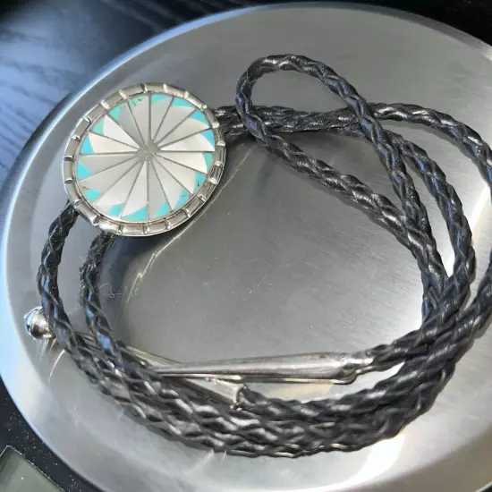 Sterling Turquoise MOP Bolo