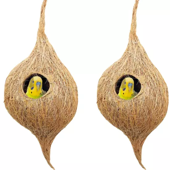 Natural Bird nest for Cages and breeding for All Medium,Small Birds Hanging Hook