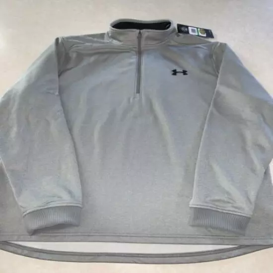 Under Armour Men’s 1320745 Fleece 1/2 Zip Gray Heather Pullover Shirt Large NWT