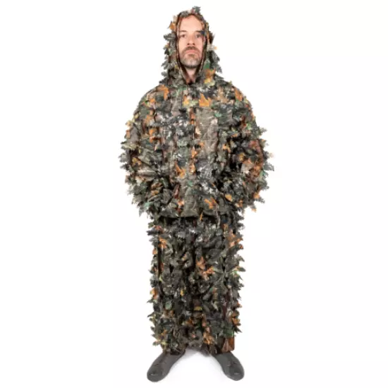 Arcturus 3D Leaf Ghillie Suit (All-Season Hardwood) Hunting Jacket & Pants Set