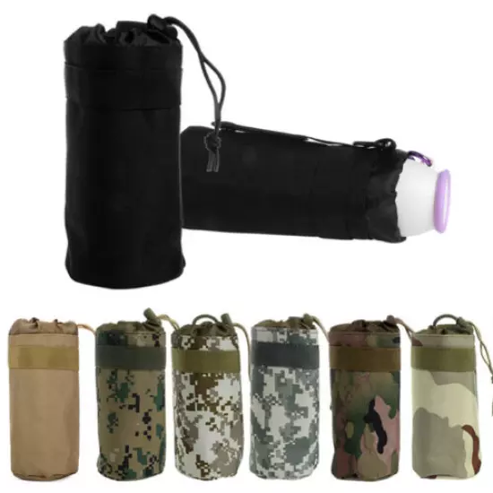 Outdoor Tactical Molle Water Bottle Bag Kettle Sleeve Pouch Holder Bag