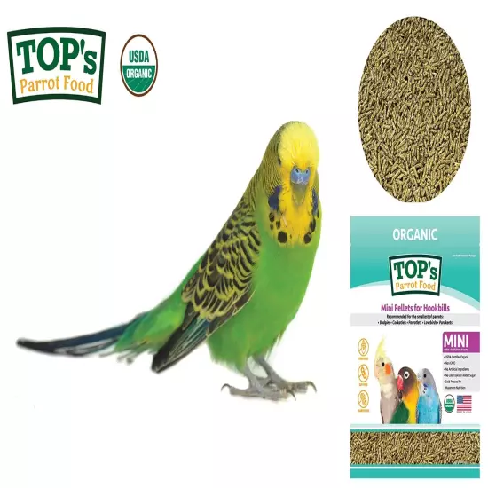 Mini Pellets Bird Food for Budgies, Cockatiels, Parrotlets, Lovebirds - 1 lb