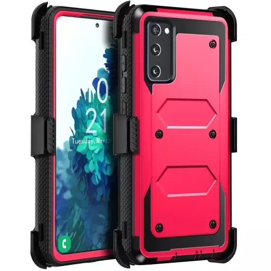 For Samsung Galaxy S20 FE 5G Shockproof Phone Case Cover w/ Belt Clip Holster