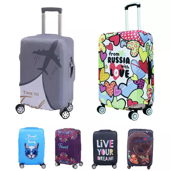 Elastic Print Luggage Suitcase Protector Cover Suitcase Anti Dust Scratch 18-28