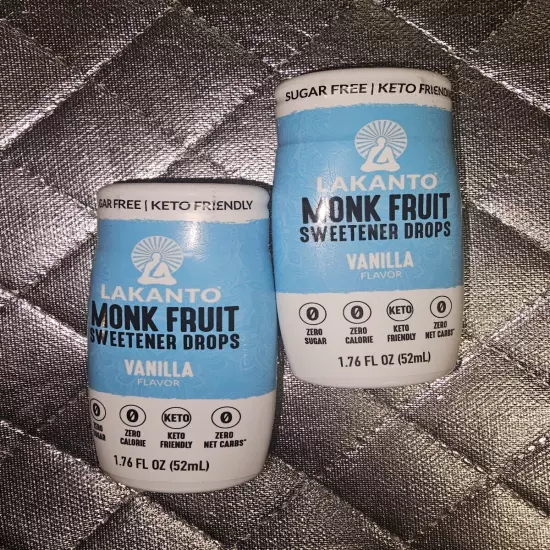 Lakanto Liquid Monkfruit Extract Drops - Zero Calorie/Zero Sugar Lot Of 2