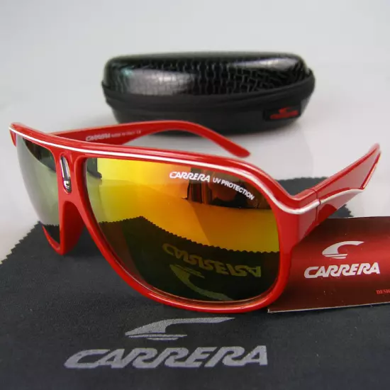 Men Women Retro Sunglasses Unisex Square Bright Black Frame Carrera Glasses C19