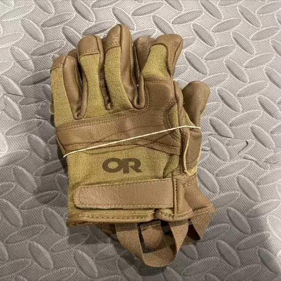 Outdoor Research USA Made Medium Suppressor Gloves Coyote Brown Leather 243131