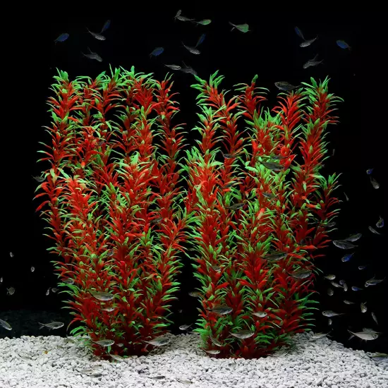 2Pcs Aquarium Decor Plastic Extra Large 21 Inches Artificial Fish Tank Tall Fish