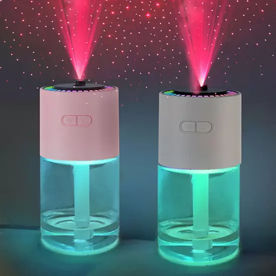 Car Air Humidifier with Colorful Night Light Rechargeable Desktop Aroma Diffuser