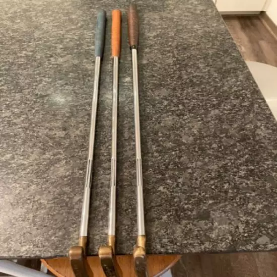 Set of 3 VTG Acushnet Bulls Eye Putters 