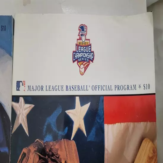 Set of 2 - 2001 World Series Major League Baseball Official Program Magazines