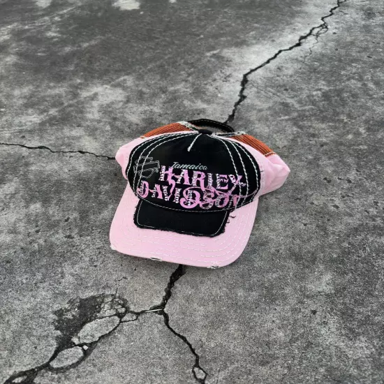 Harley Davidson Motorcycles Trucker Hat Cap Womens OSFA Pink