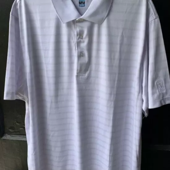 Mens PGA Tour Stripe Golf Shirt- XL