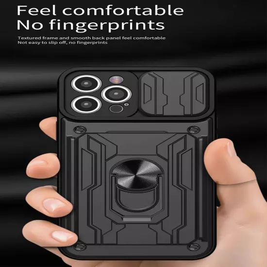 For iPhone 16 15 14 13 Plus|Pro|Pro Max Sliding Camera Protect Ring Phone Case