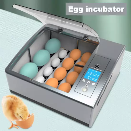 16-Egg Digital Egg Incubator Chicken Duck Hatcher Temp Control Automatic Turning