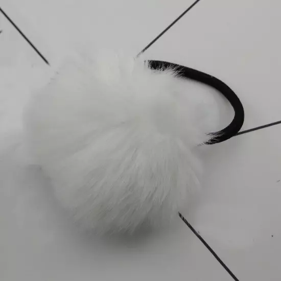 2/1PCS 6/5cm Fluffy Pompom Elastic Hair Ties Bobbles Fur Ball Ponytail Band