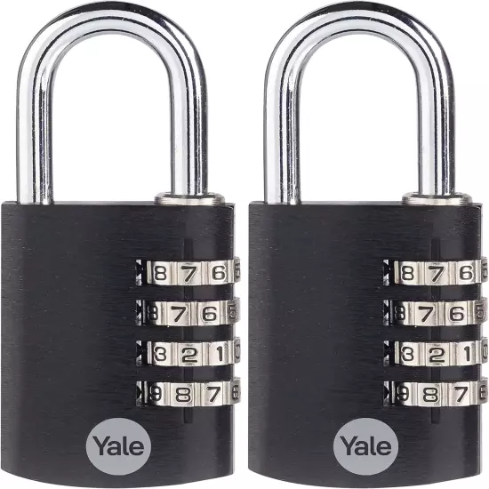 2 Pack 4 Digit Combination Lock Outdoor Waterproof Padlock for School Gym Locker