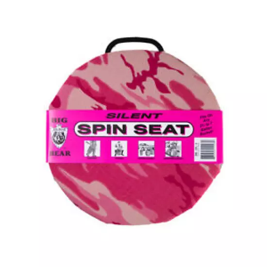 Big Bear Pink Camo Silent Spin Seat | Bucket seat | Ice fishing