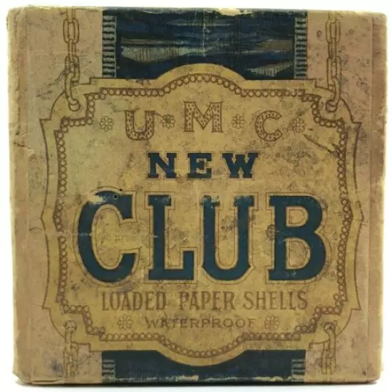 U.M.C. New Club 10 Ga Paper Shells EMPTY 2 Piece Ammo Box UMC 5878-SL