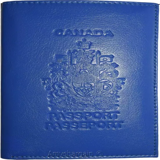 New Lamb skin Canadian Leather passport case wallet credit card case ID holder