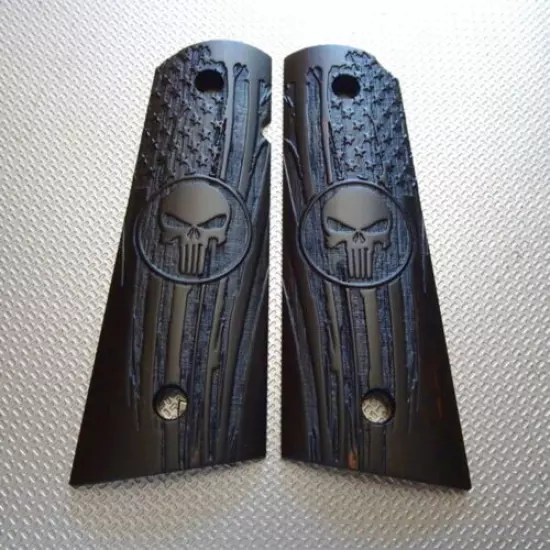 Solid wood Grips U.S.A Punisher 1911 Grips Custom Fits Full Size