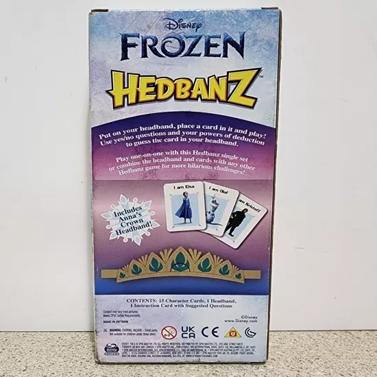 Hedbanz Disney Frozen Picture Guessing Card Game Quick Question Game What Am I?