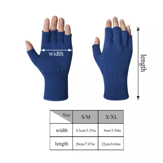 EvridWear Men Women Merino Wool Knit Liner Gloves Finger/Fingerless/Touchscreen