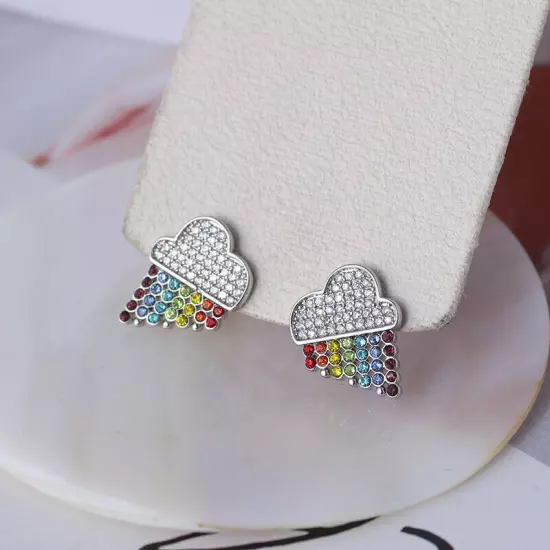 Kate Spade New York Silver Into The Sky Cloud Rainbow Stud earrings