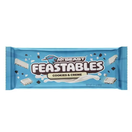 Mr Beast Feastables Cookies And Creme Bars 2 Pack 