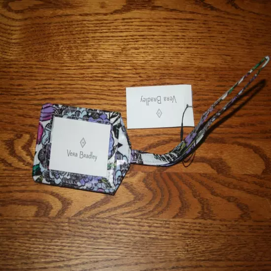 Vera Bradley LUGGAGE TAG ICONIC laminated travel suitcase ID case RETIRED NEW