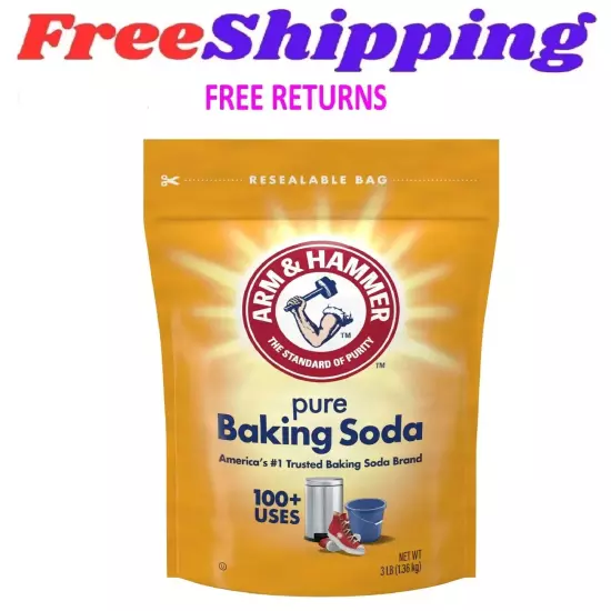 Arm Hammer Pure Baking Soda, 3 lbs