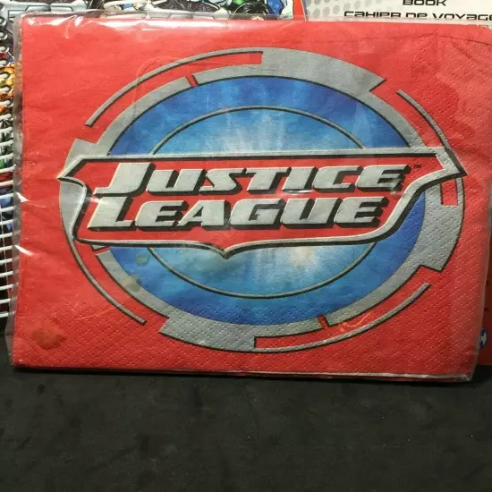 "Justice League" Birthday Party Supplies, Napkins, Sticker Books Cake Toppers 