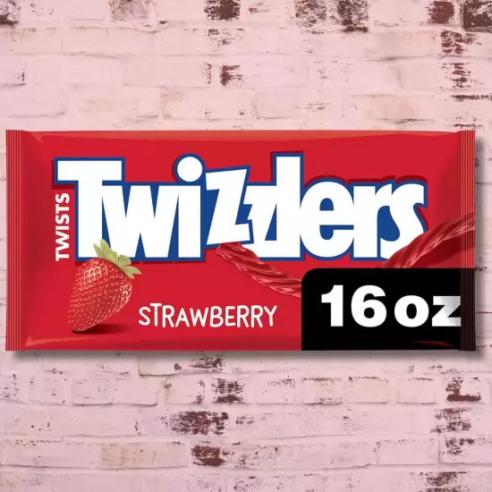 TWIZZLERS Twists Strawberry Flavored Licorice Style Easter Candy Bag 16 oz