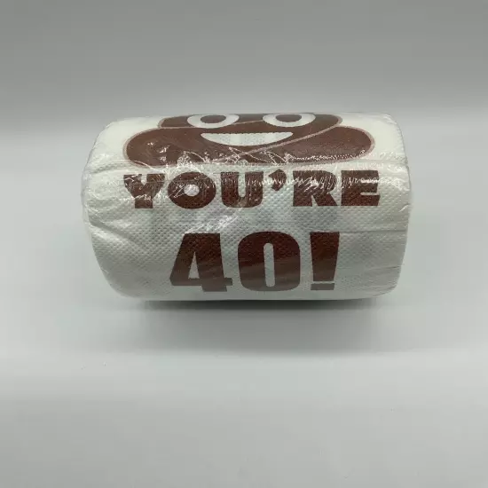 Happy 40th Birthday Gifts, 3-Ply Funny Toilet Paper Roll, Holy Poop You'Re 40th