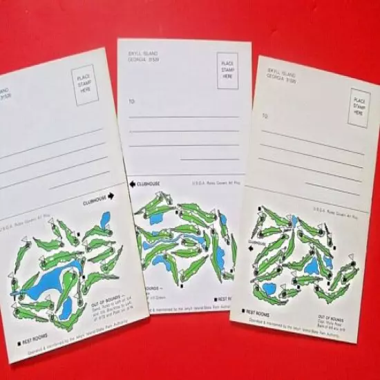 vtg Golf Scorecards - Pine Lakes Indian Mound Oleander Course - Jekyll Island GA