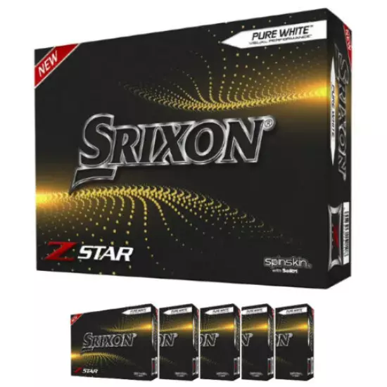 NEW 2021 Srixon Z-Star Golf Balls - 6 Dozen Lot (72 total) - White & Yellow