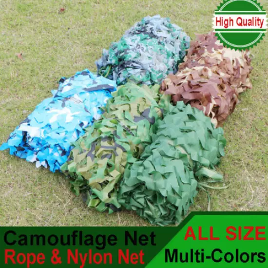 Military Camouflage Camo Netting Hunting Camping Army Net Woodland Sunshade Mesh