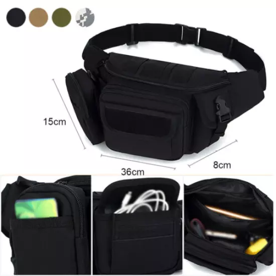 Tactical Waist Bag Military Fanny Pack Outdoor Multi-pocket Belt Pouch Hunting