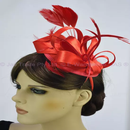 Spring Racing Race Party Melbourne Cup Feather Headband Hairband Clip Fascinator