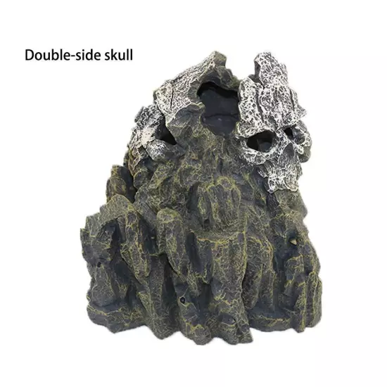 Skull Mountain Aquarium Ornament Fish Tank Decorations Small Terrain Scenery ...